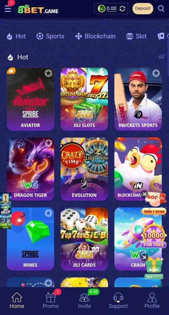 8bet dashboard