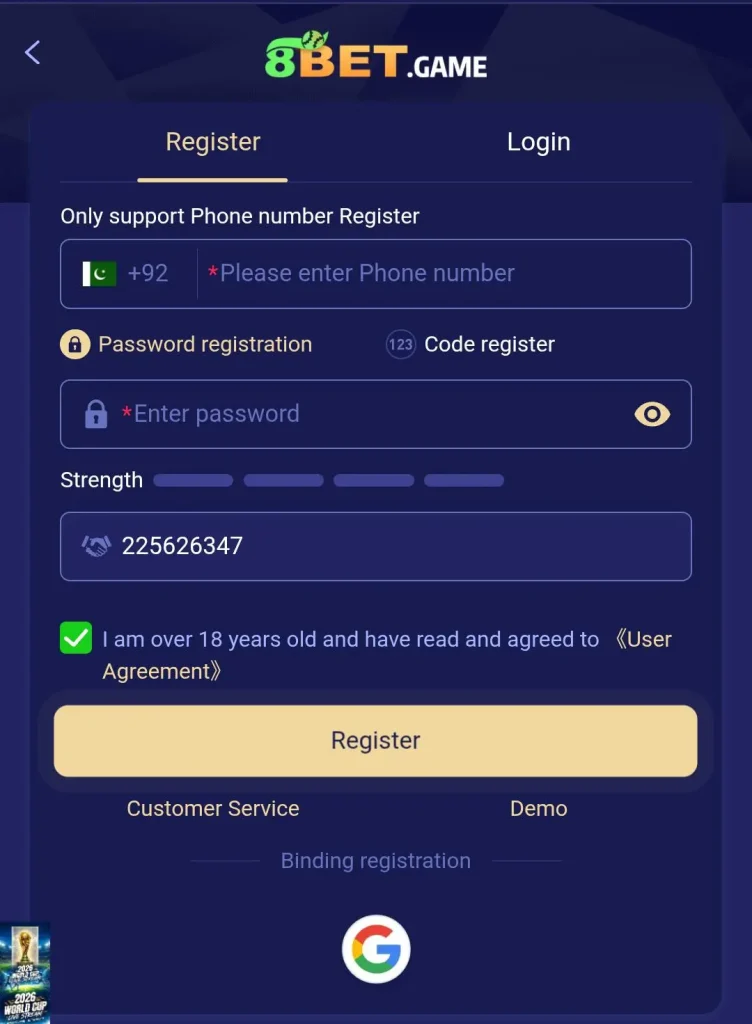 8bet register